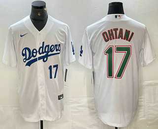 Men's Los Angeles Dodgers #17 Shohei Ohtani Number White Green Stitched Cool Base Nike Jerseys,We sell and wholesale Men's Los Angeles Dodgers #17 Shohei Ohtani Number White Green Stitched Cool Base Nike Jerseys on line form chian!